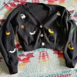Whimsigoth cropped cardigan size xl